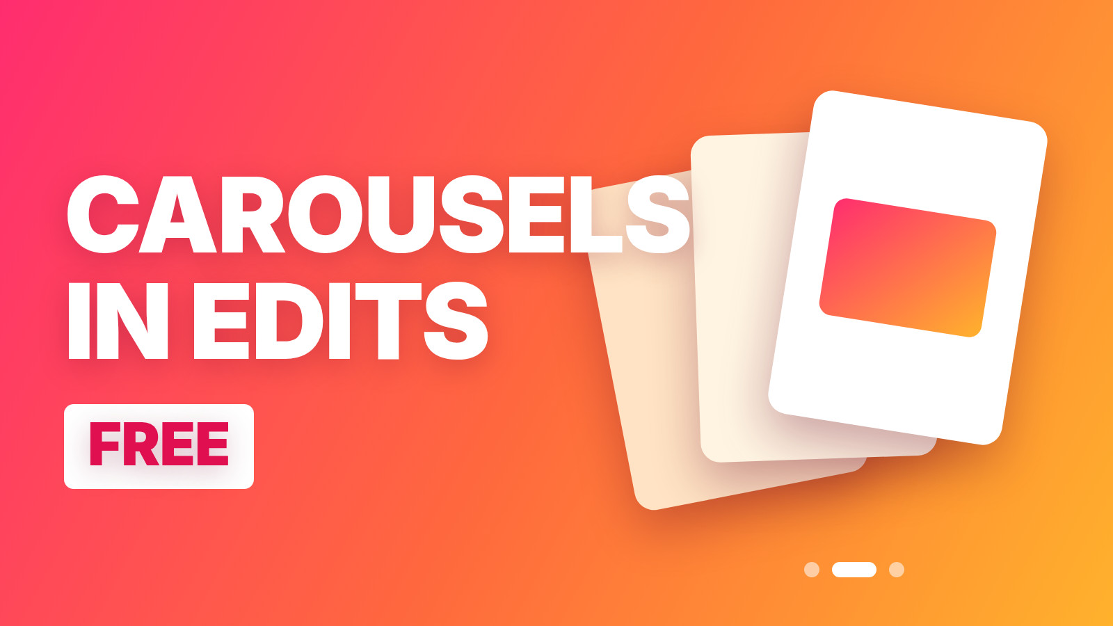 How to make an Instagram carousel: Edits now builds them for free