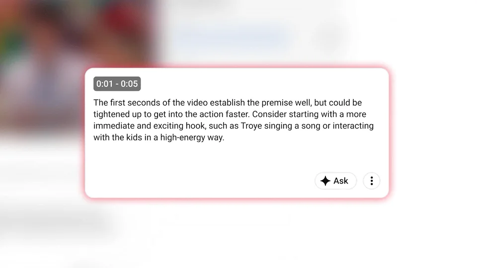 Consejo de Ask Studio: acortar los primeros segundos del vídeo y empezar con un hook más potente